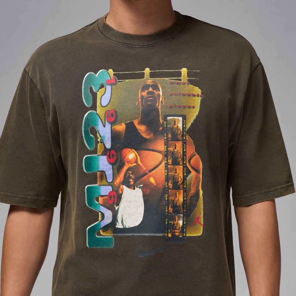 Nike Air Jordan Brand MJ23 Graphic‎ Tee Tshirt Men's Large Brown Basketball